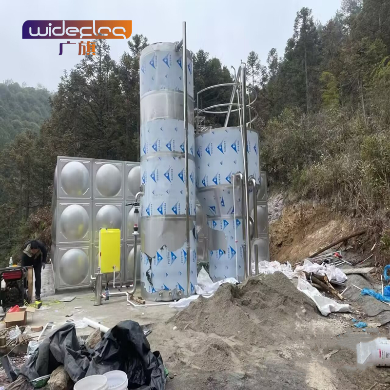定制不銹鋼一體化凈水器 村鎮水廠集中供水重力無閥過濾器